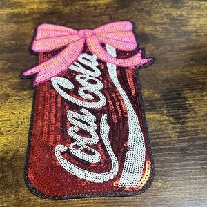 Coca Cola Red and Pink Sequin Patch